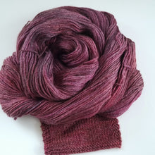 Load image into Gallery viewer, Merino/Bamboo/Silk 4 ply -Boysenberry juice